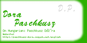 dora paschkusz business card